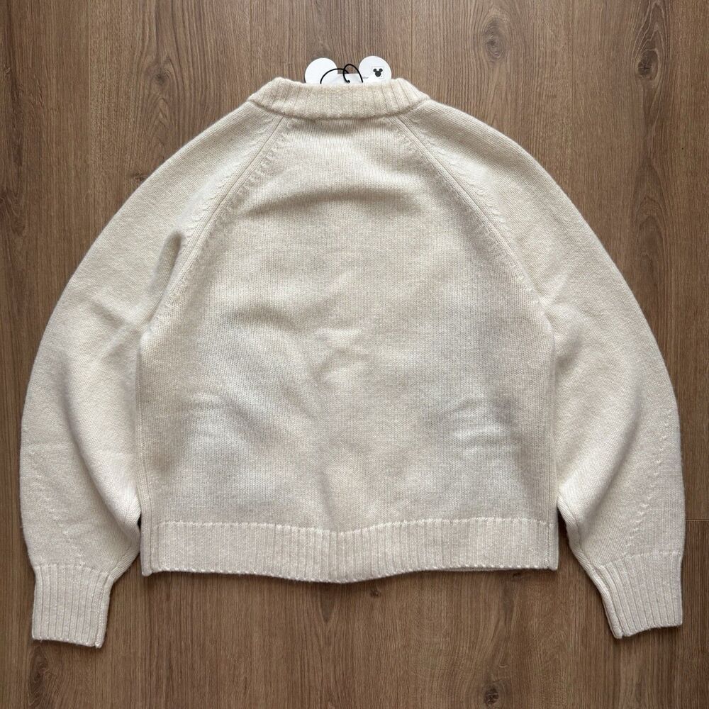 NWT Zara Harry Lambert Disney Daisy Duck Wool Blend Cardigan Sweater M Cream - Picture 6 of 9